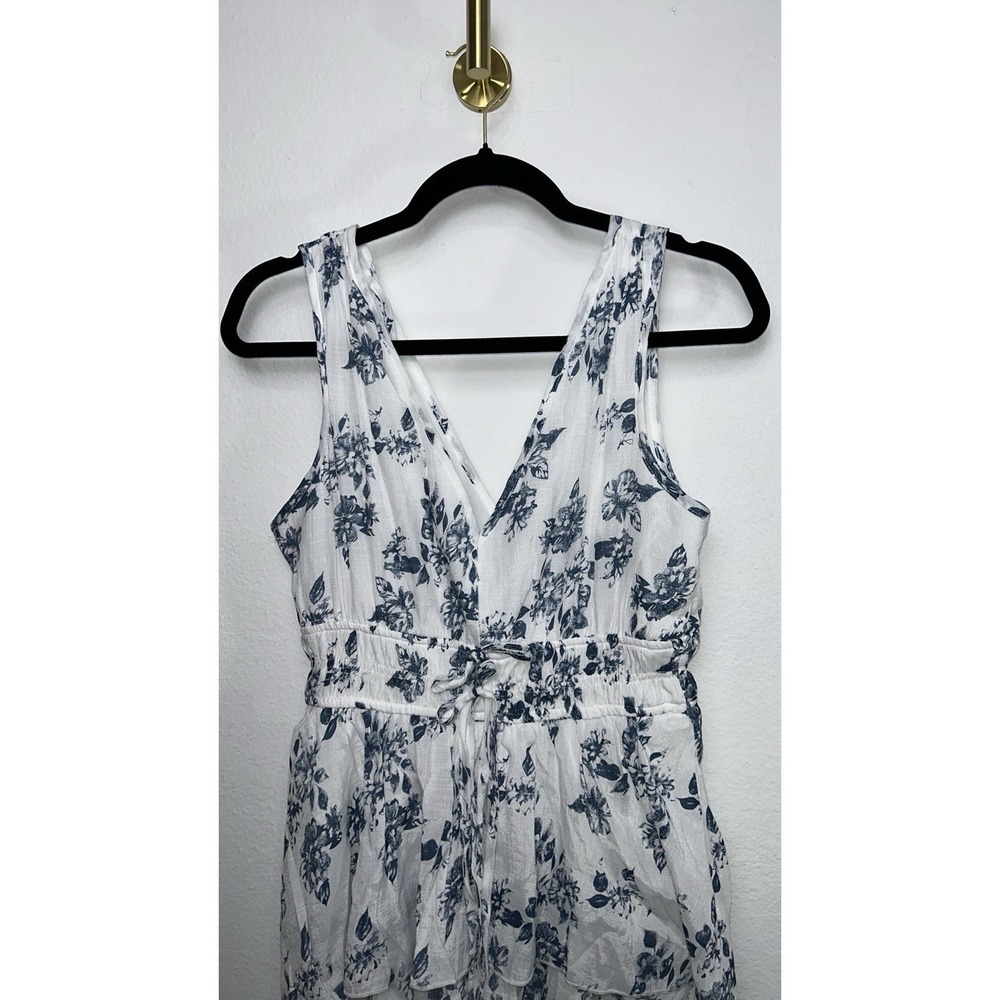 Women's White And Blue Floral Dress size small Sleeveless - Picture 14 of 16